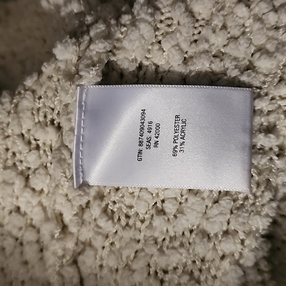 Adam Levine Open Knit Cardigan Creme Size Medium Long Sleeve - Picture 5 of 5